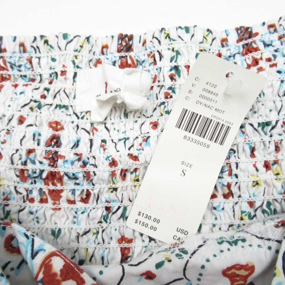 By Anthropologie Poplin Tie-Front Side-Slit Skirt Oyster White - Small - Picture 8 of 10